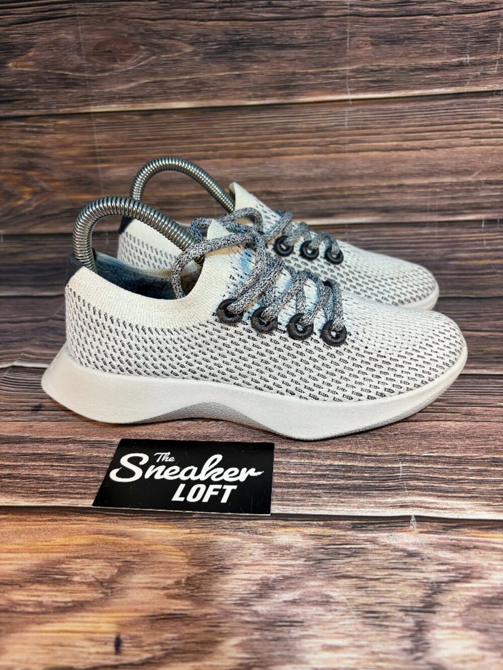 Allbirds Women's Tree Dasher Running Shoes‎ White Gray Athletic Size 6.5